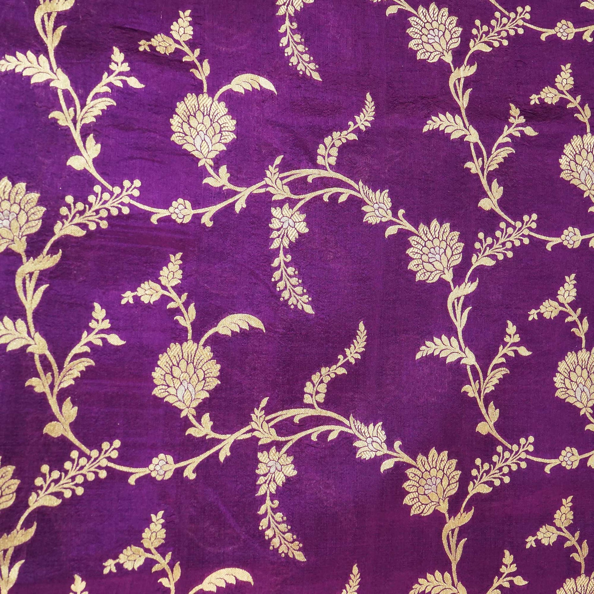 Dark Purple Sona Rupa Jaal Dupian Silk Tissue YF-24409