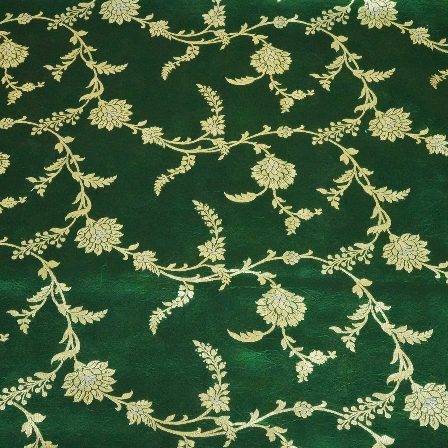 Dark Green Sona Rupa Jaal Dupian Silk Tissue YF-24410