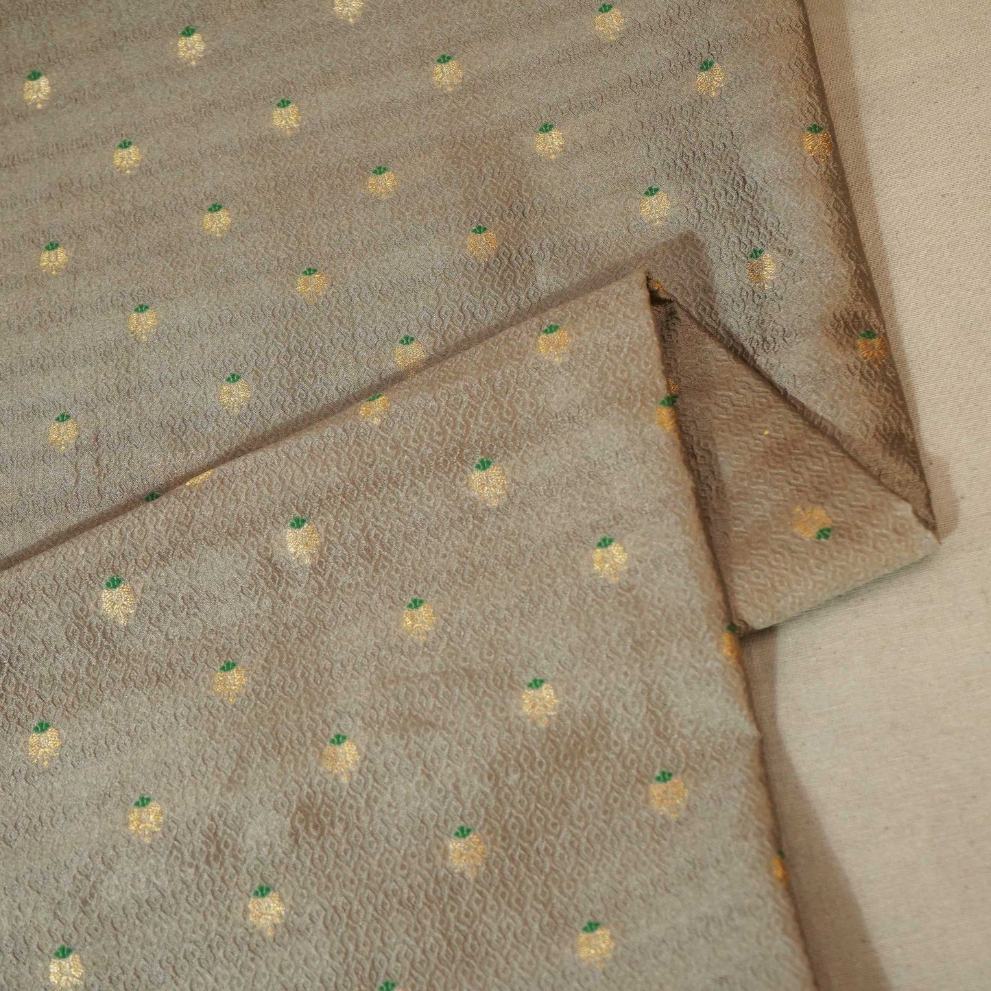 Grey Mina Booti Texture Dupion Silk YF-24412