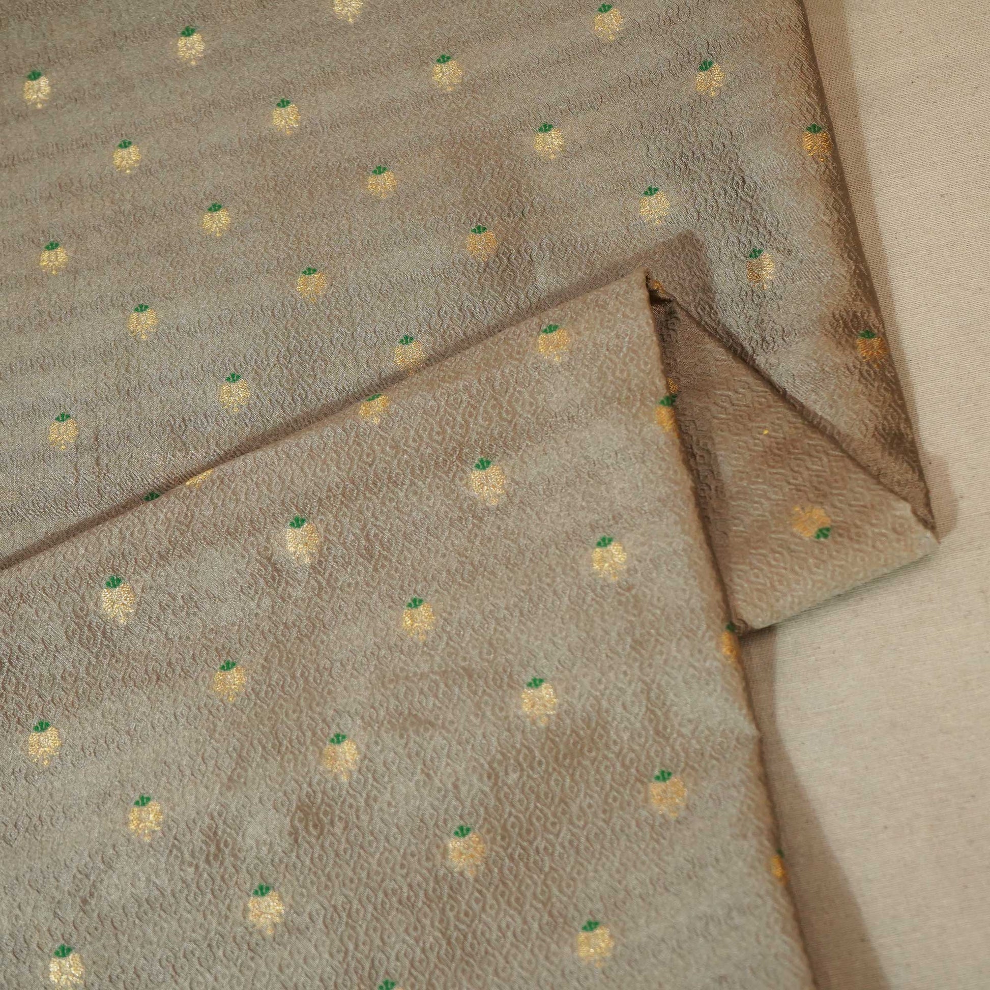 Grey Mina Booti Texture Dupion Silk YF-24412