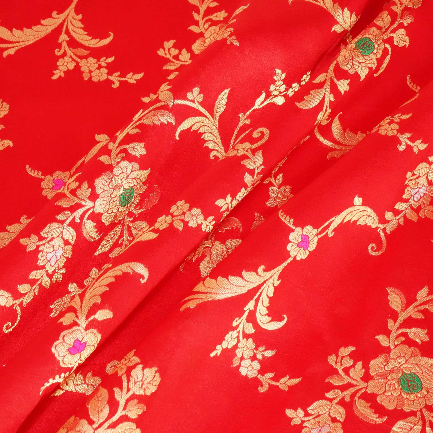 Red Mina Sona Rupa Dupian Silk YF-24414