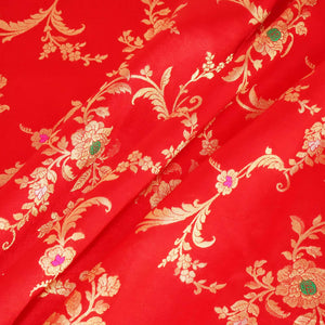 Red Mina Sona Rupa Dupian Silk YF-24414