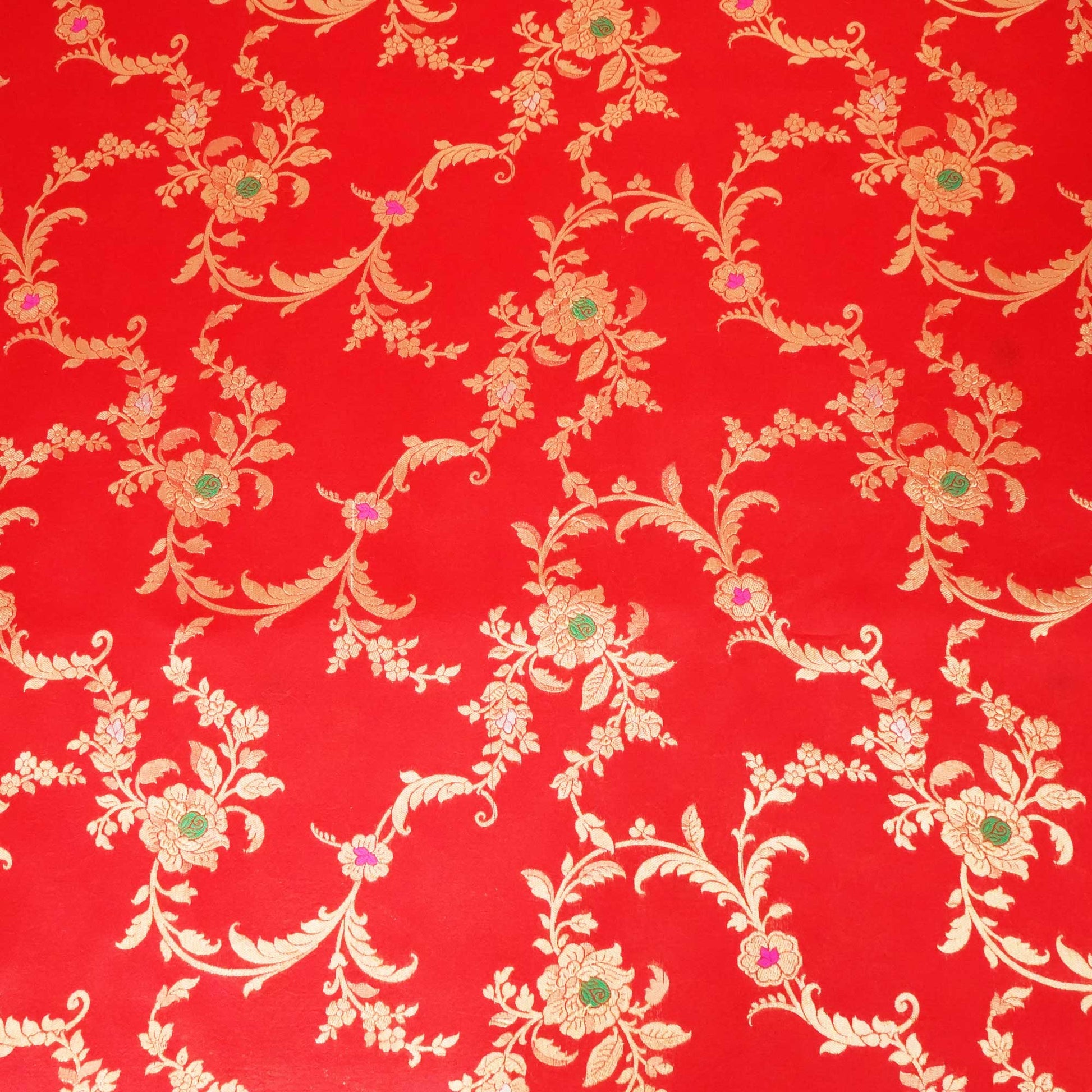 Red Mina Sona Rupa Dupian Silk YF-24414