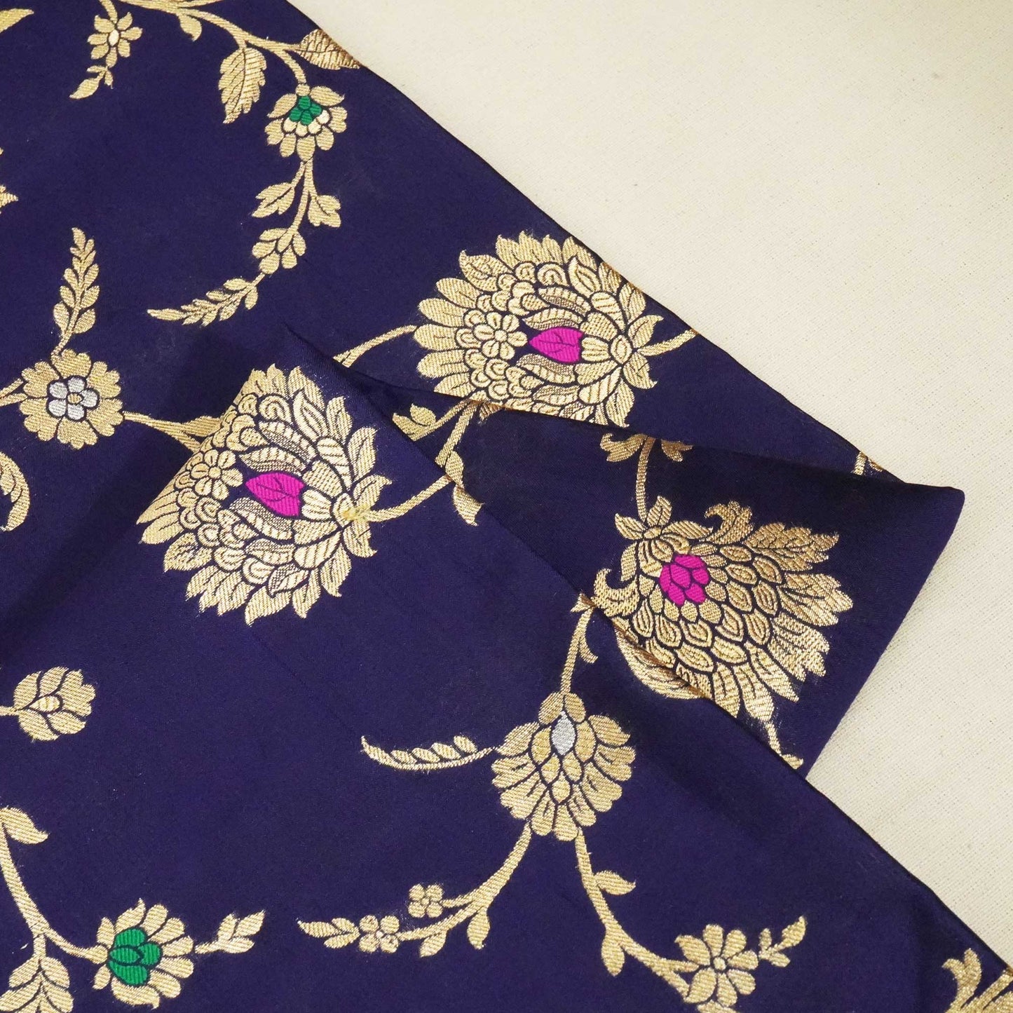 Navy Blue Mina Sona Rupa Dupian Silk YF-24418