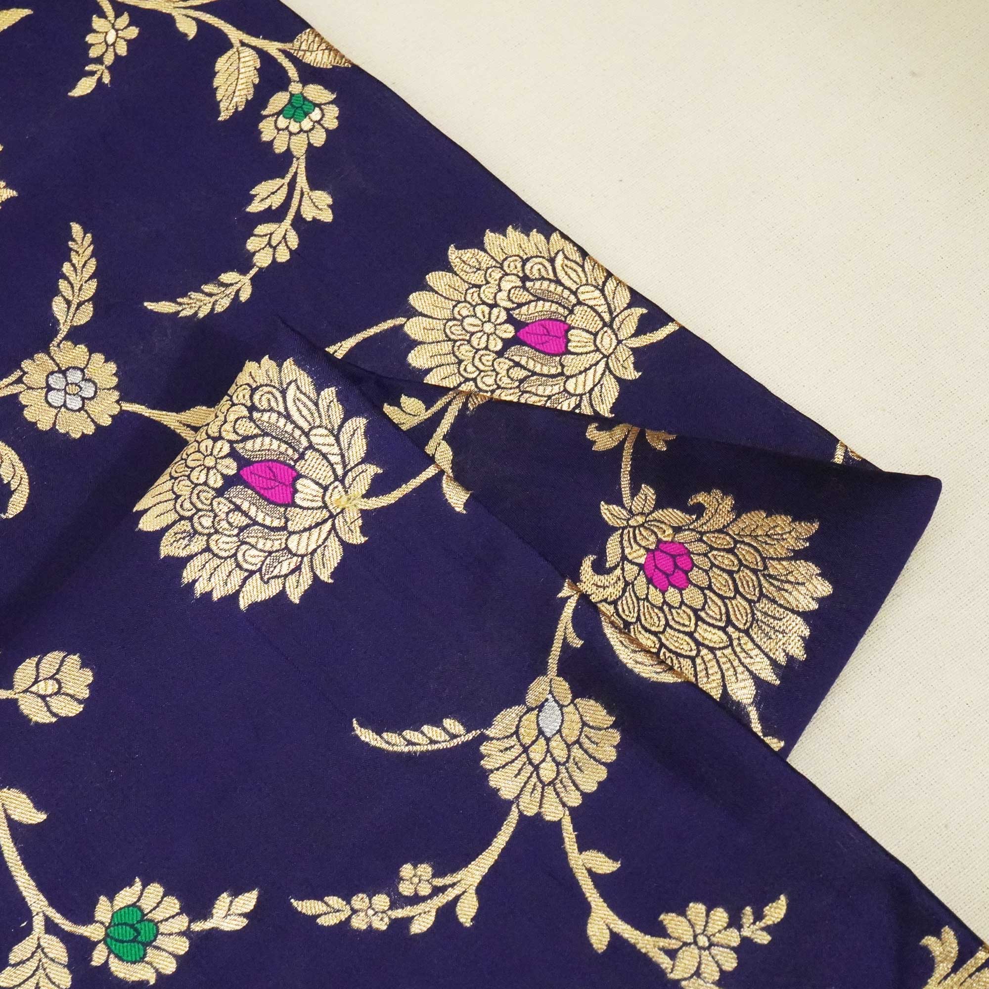 Navy Blue Mina Sona Rupa Dupian Silk YF-24418