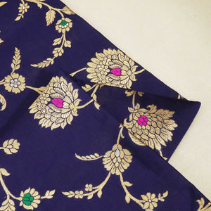 Navy Blue Mina Sona Rupa Dupian Silk YF-24418