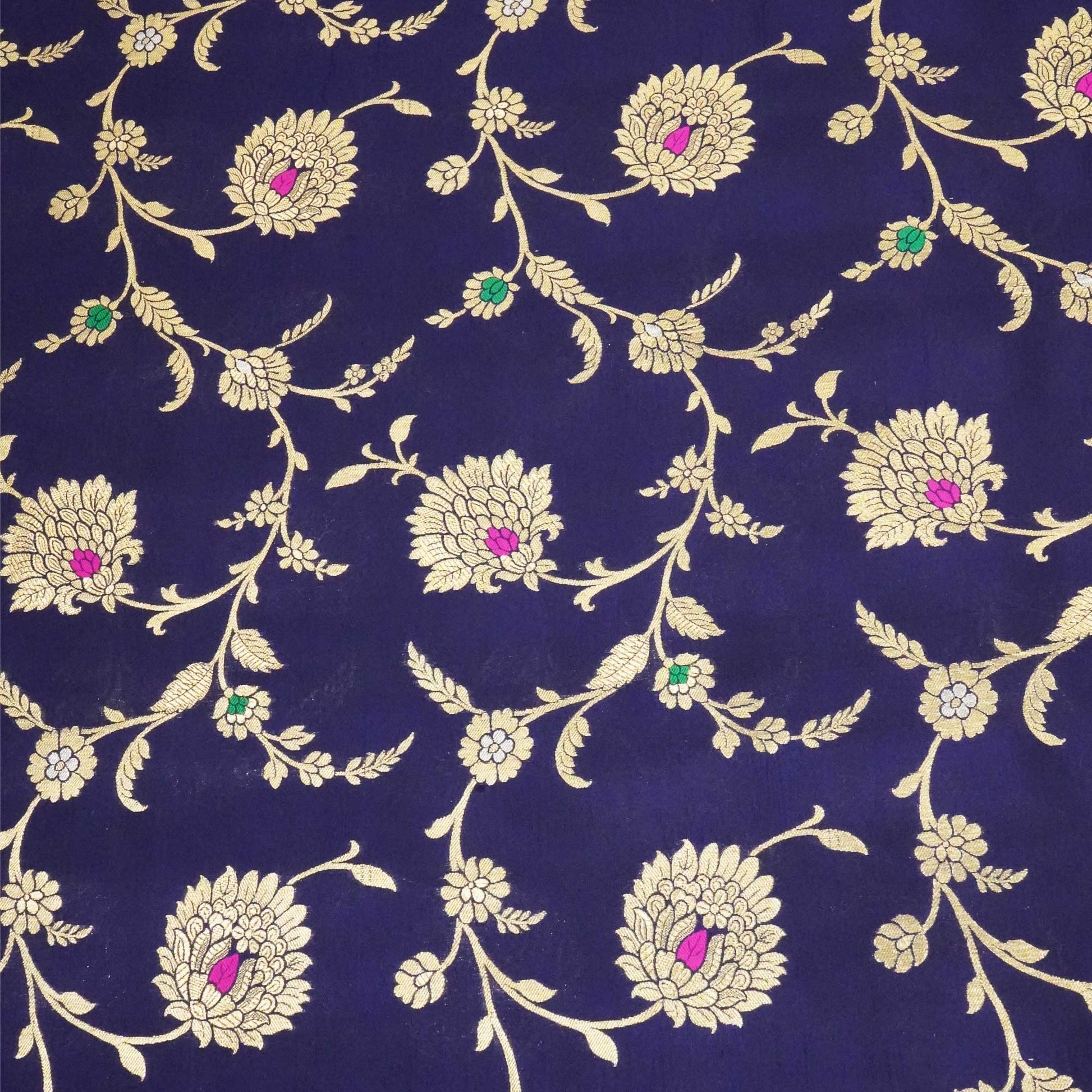 Navy Blue Mina Sona Rupa Dupian Silk YF-24418
