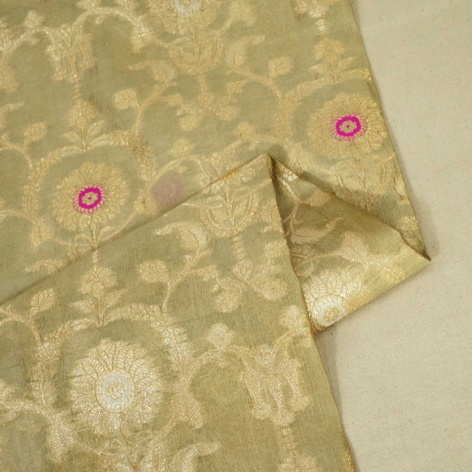 Grey & Golden Mina Sona Rupa Dupian Silk YF-24425