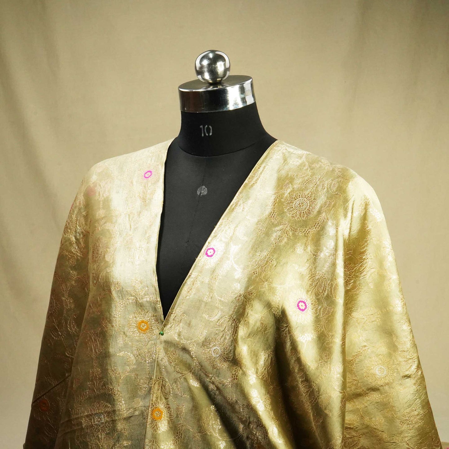 Grey & Golden Mina Sona Rupa Dupian Silk YF-24425