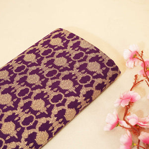 Dark Purple Jaal Chinnia Katan Silk YF-24426