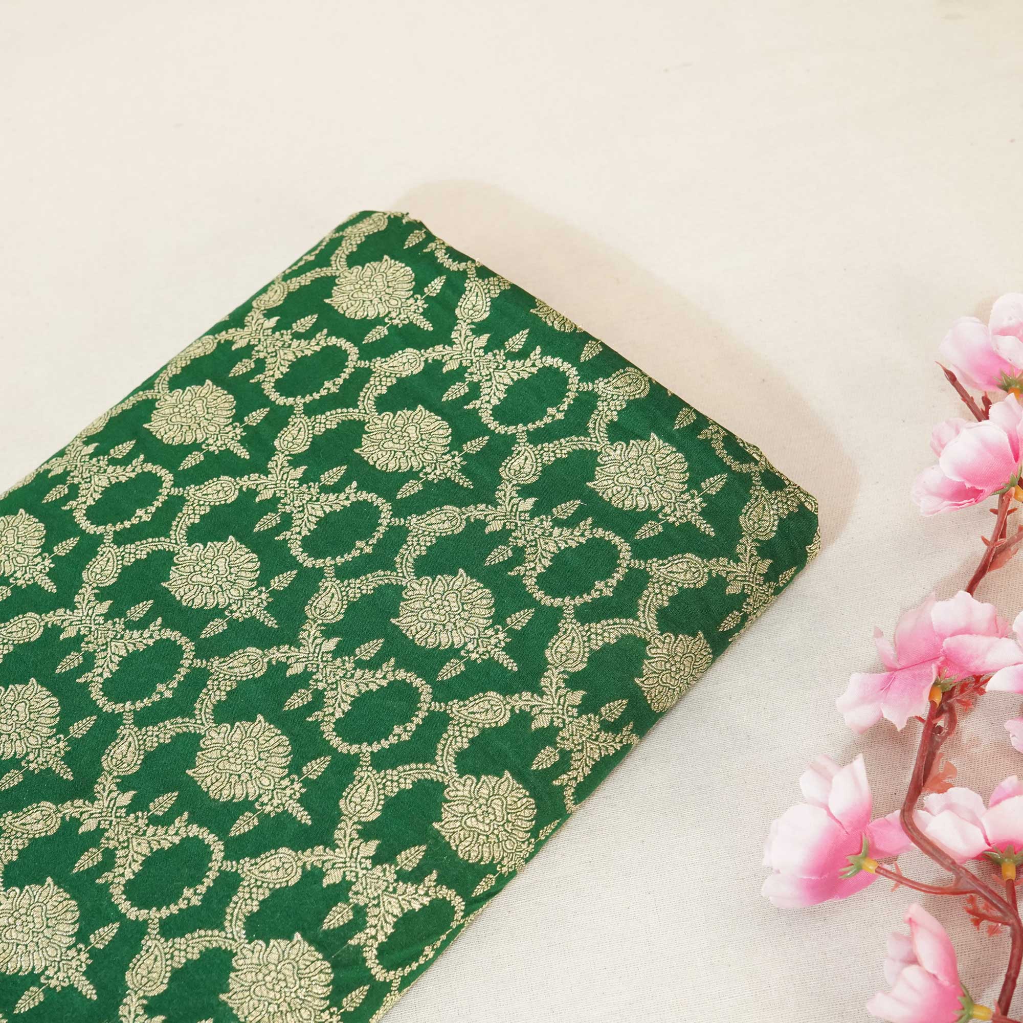 Green Jaal Chinnia Katan Silk YF-24428