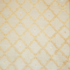 Off White & Golden Rupa Jaal Rangkat Munga Silk Tissue YF-24433