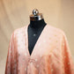 Peach Zari Booti Katan Silk YF-24437