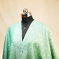 Sea Green Zari Booti Katan Silk YF-24438