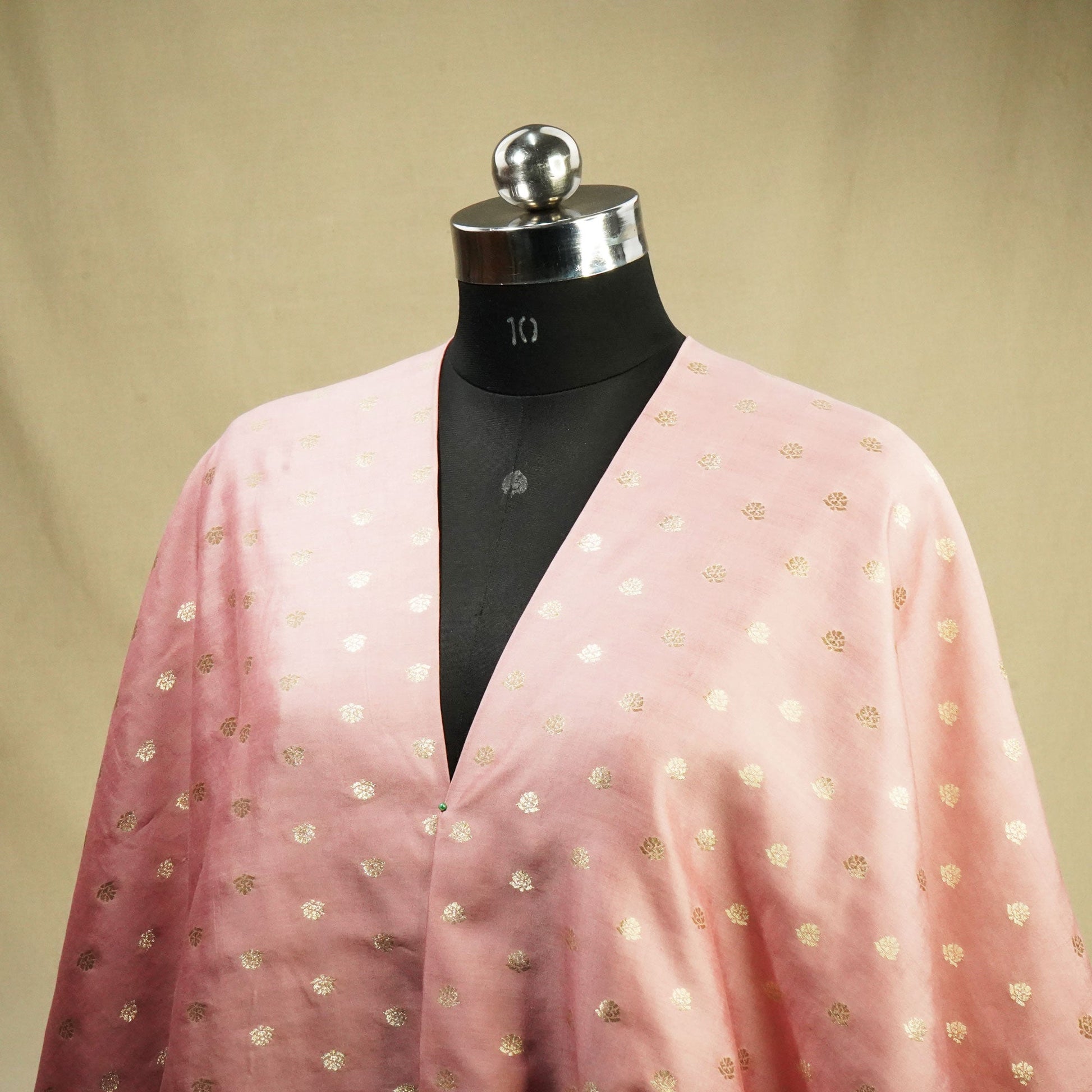Pink Zari Booti Katan Silk YF-24439