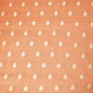 Rust Orange Zari Booti Katan Silk YF-24440