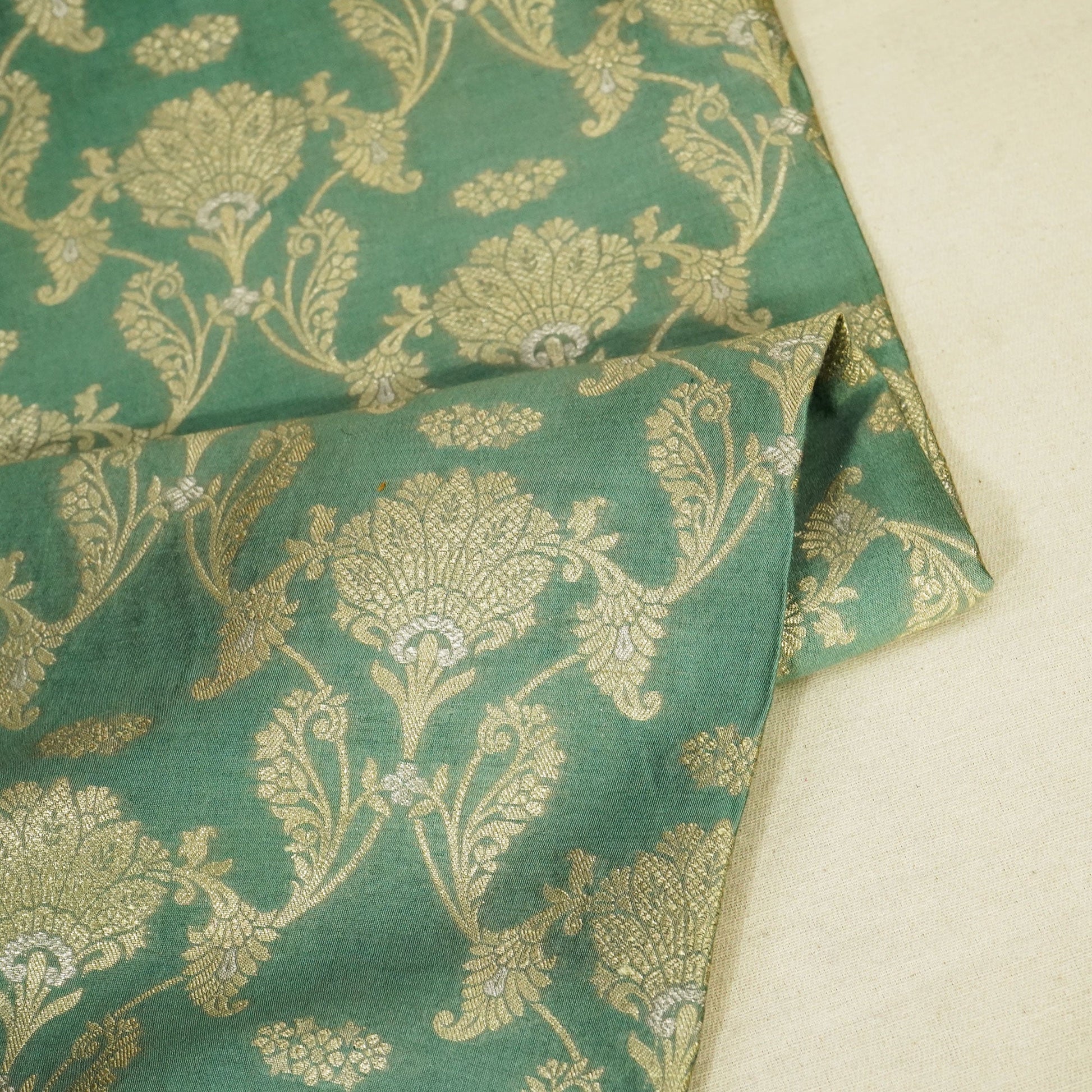 Sea Green Sona Rupa Jaal Munga Silk YF-24442