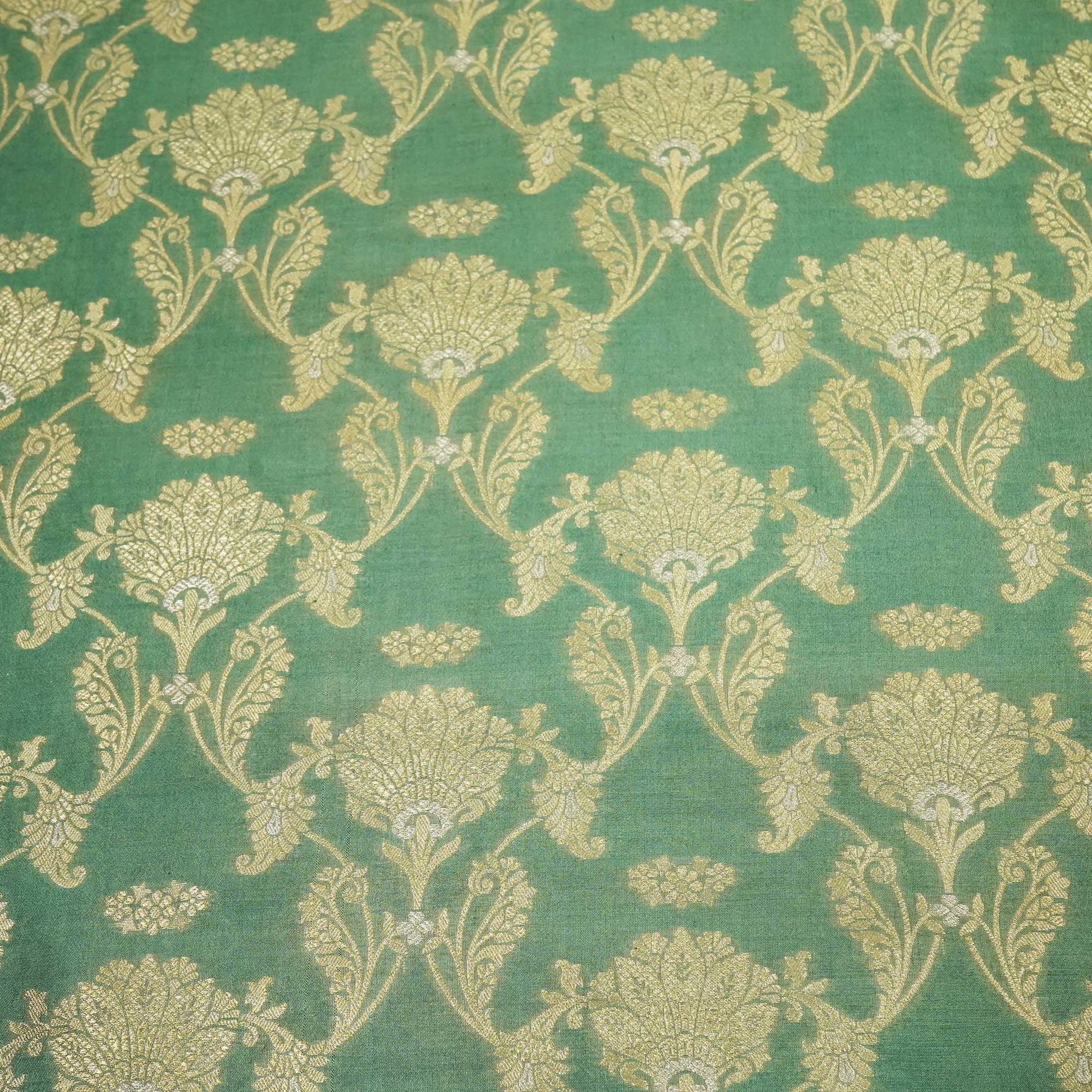 Sea Green Sona Rupa Jaal Munga Silk YF-24442