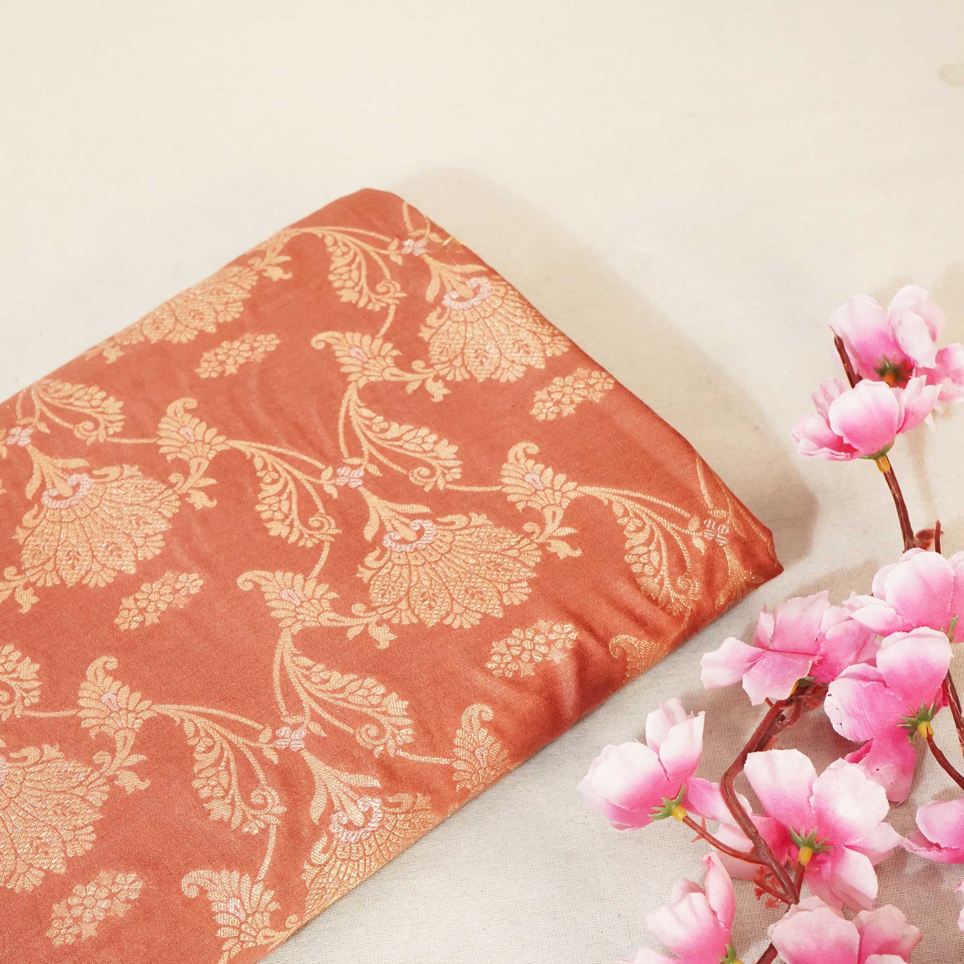 Brown Sona Rupa Jaal Munga Silk YF-24443