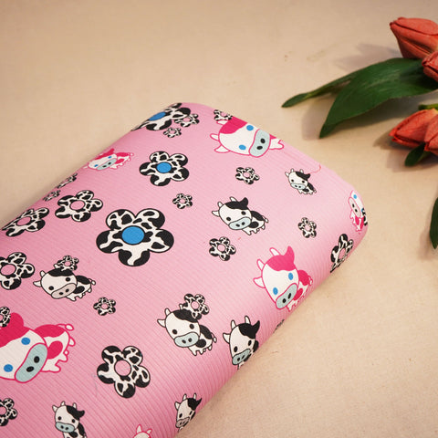 Pink Kids Print Hosiery Fabric RS-24458