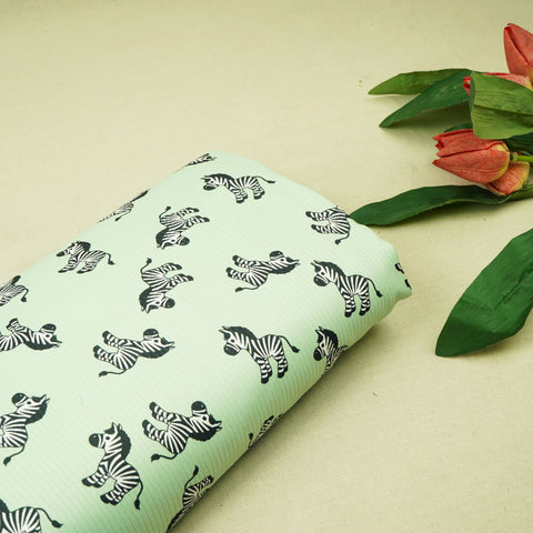 Green Kids Print Hosiery Fabric RS-24459