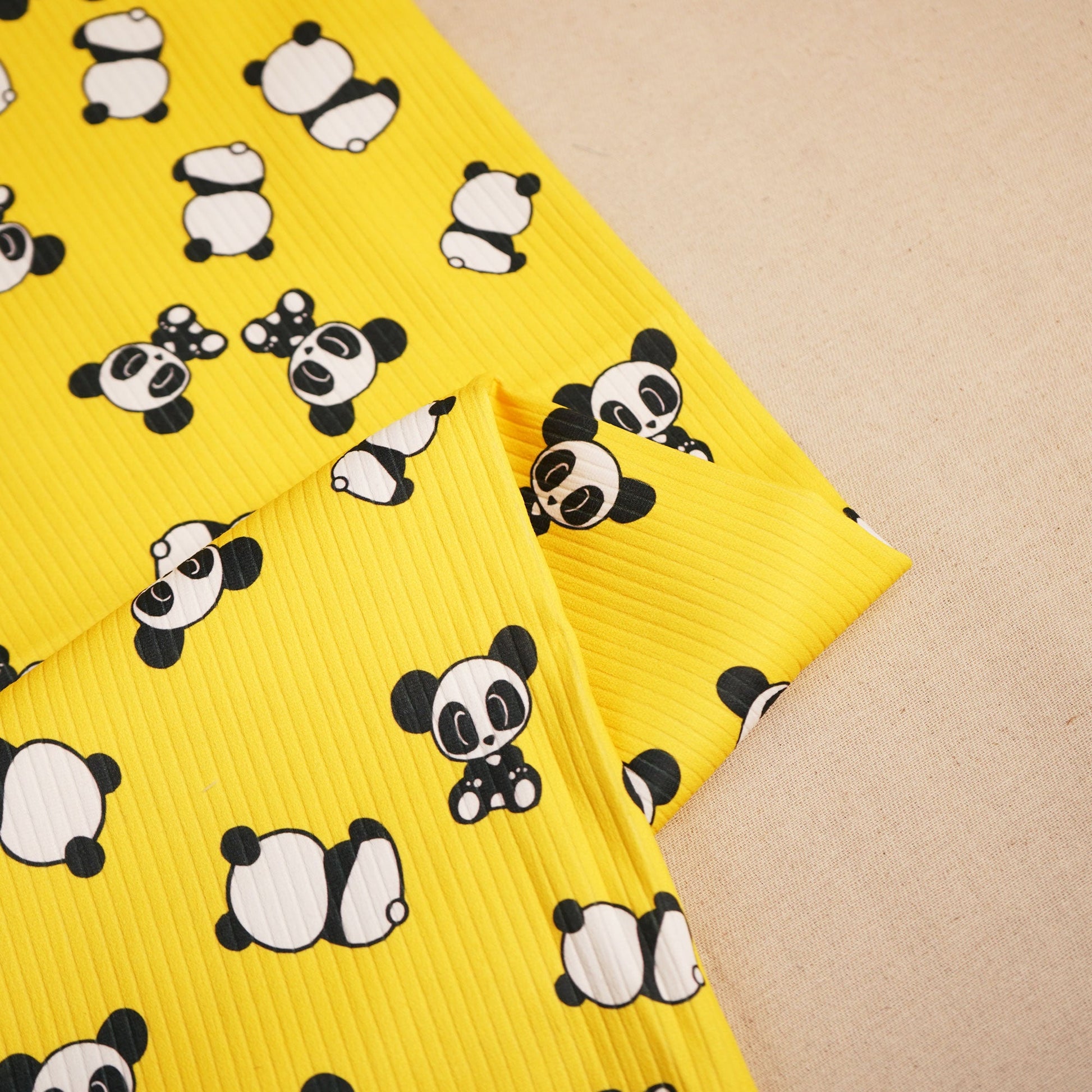 Yellow Kids Print Hosiery Fabric RS-24460