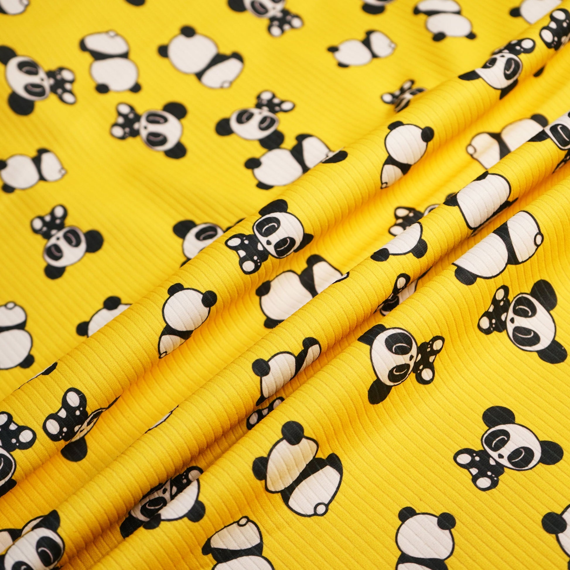 Yellow Kids Print Hosiery Fabric RS-24460