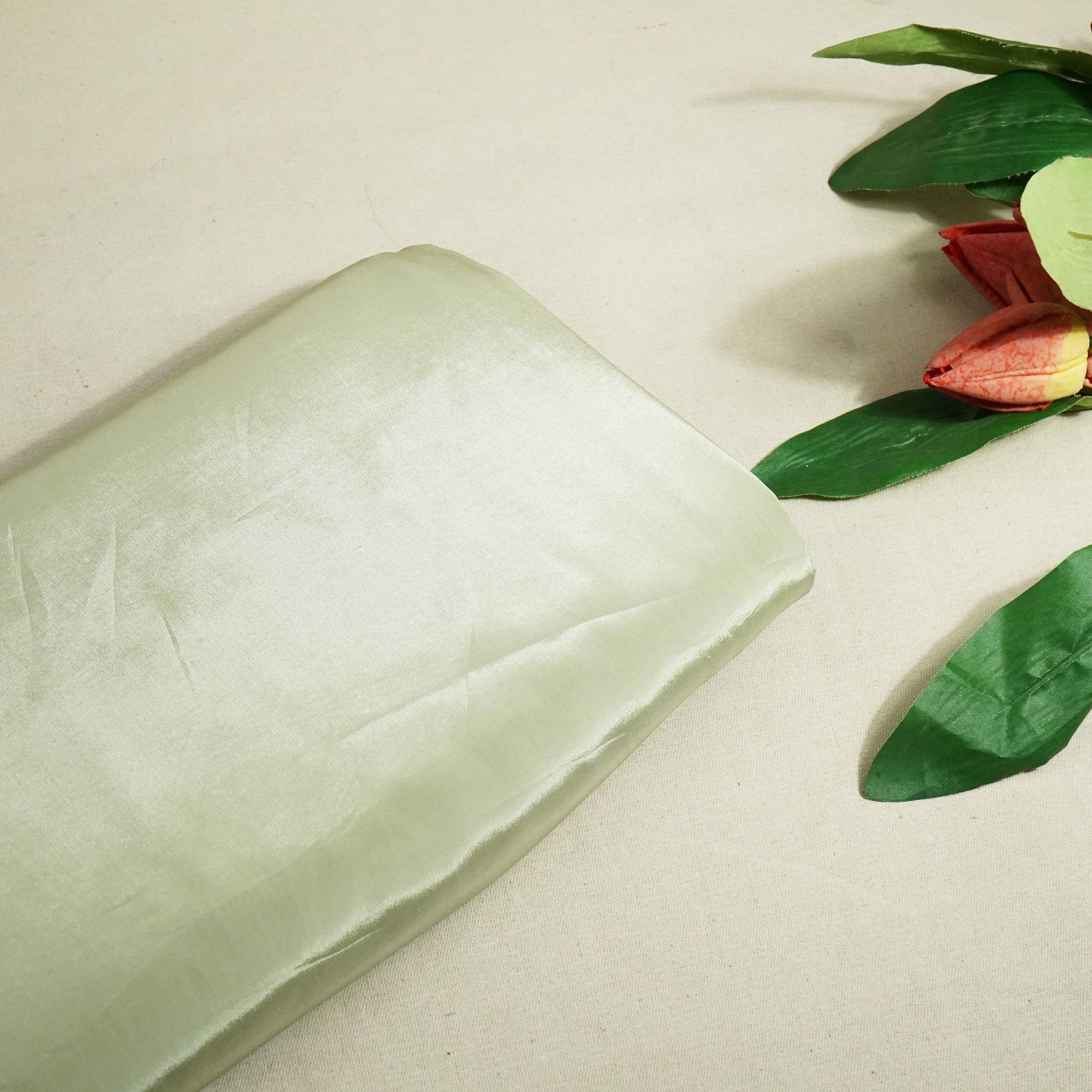 Mint Green Solid Natural Crepe Fabric GT-24461