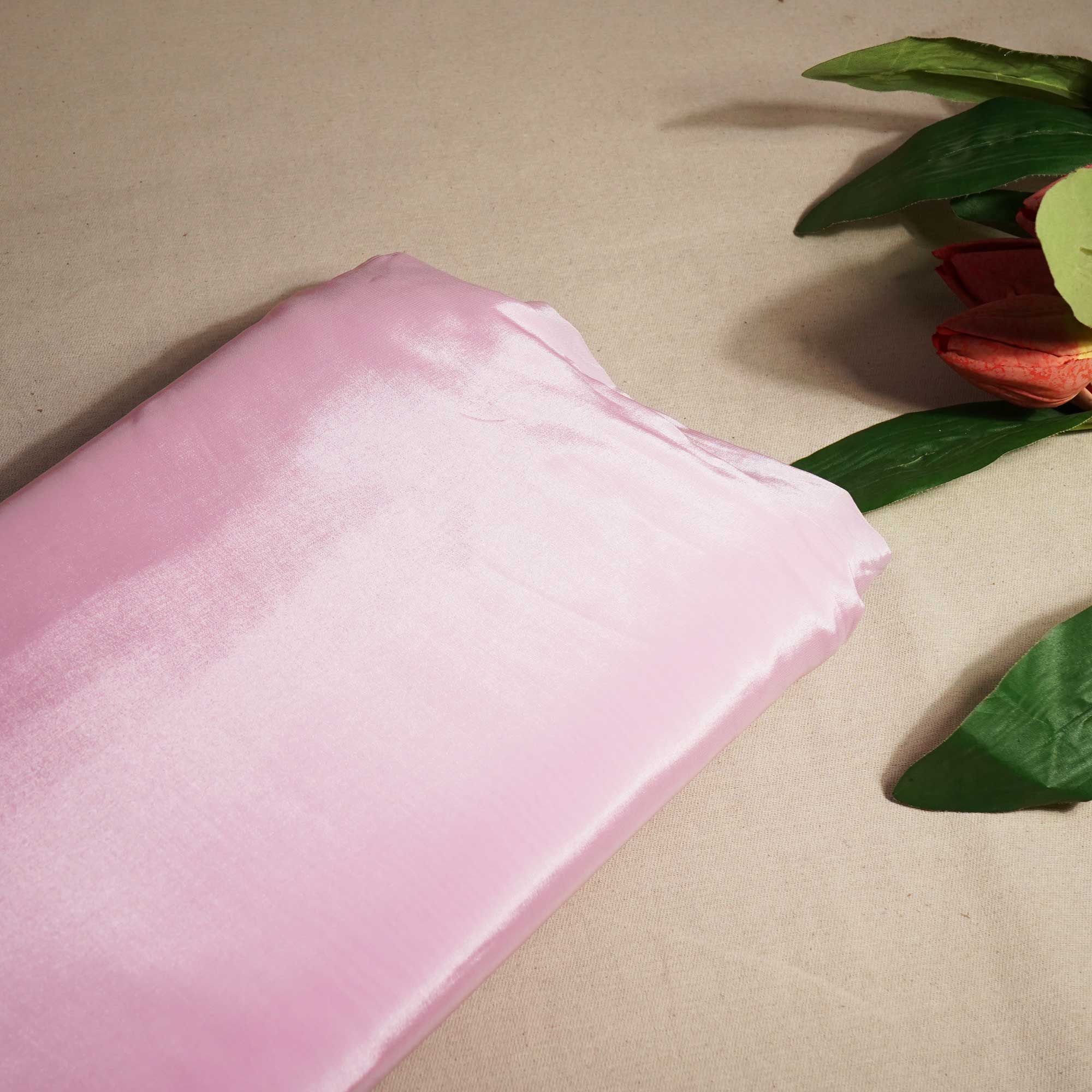 Baby Pink Solid Natural Crepe Fabric GT-24463