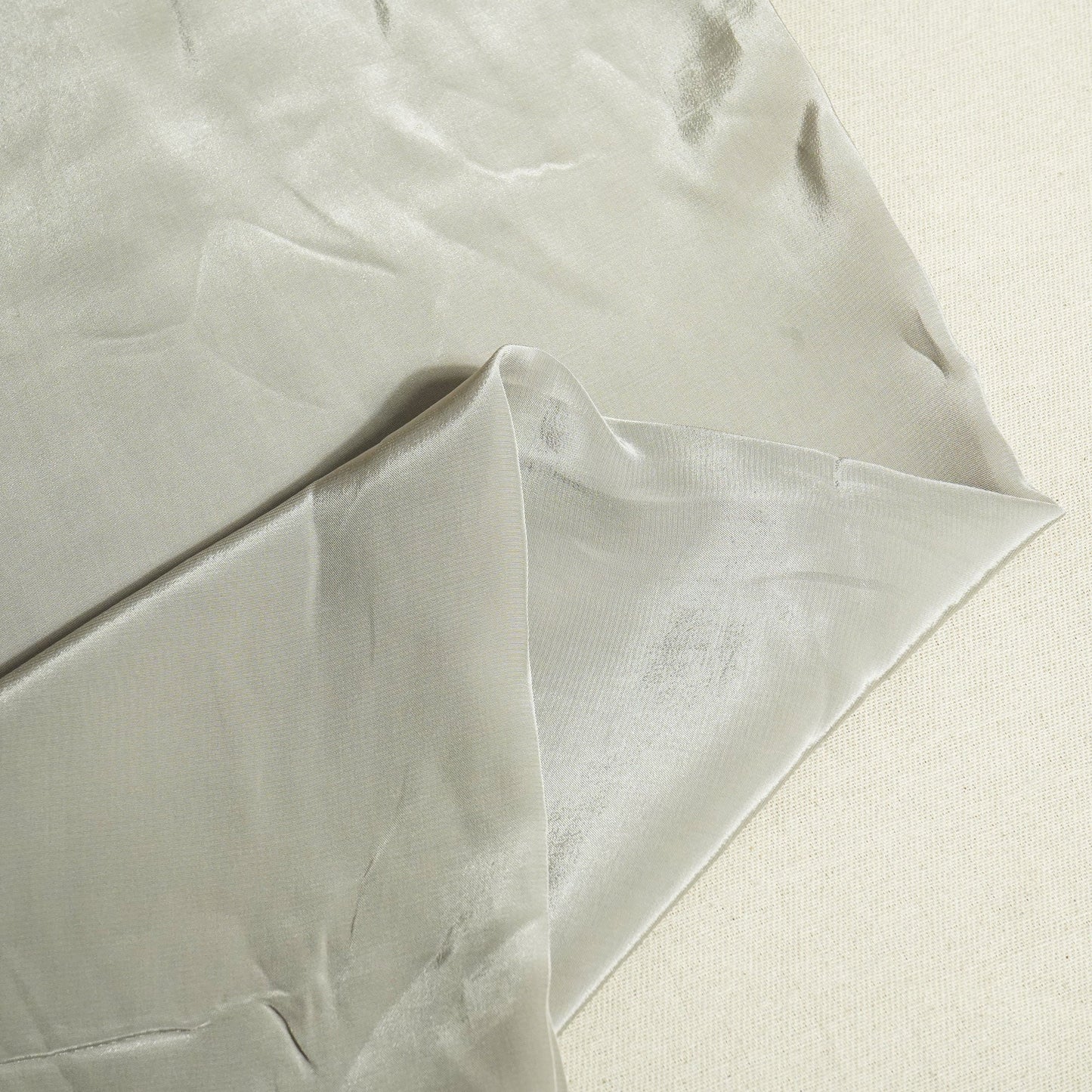 Light Grey Solid Natural Crepe Fabric GT-24484