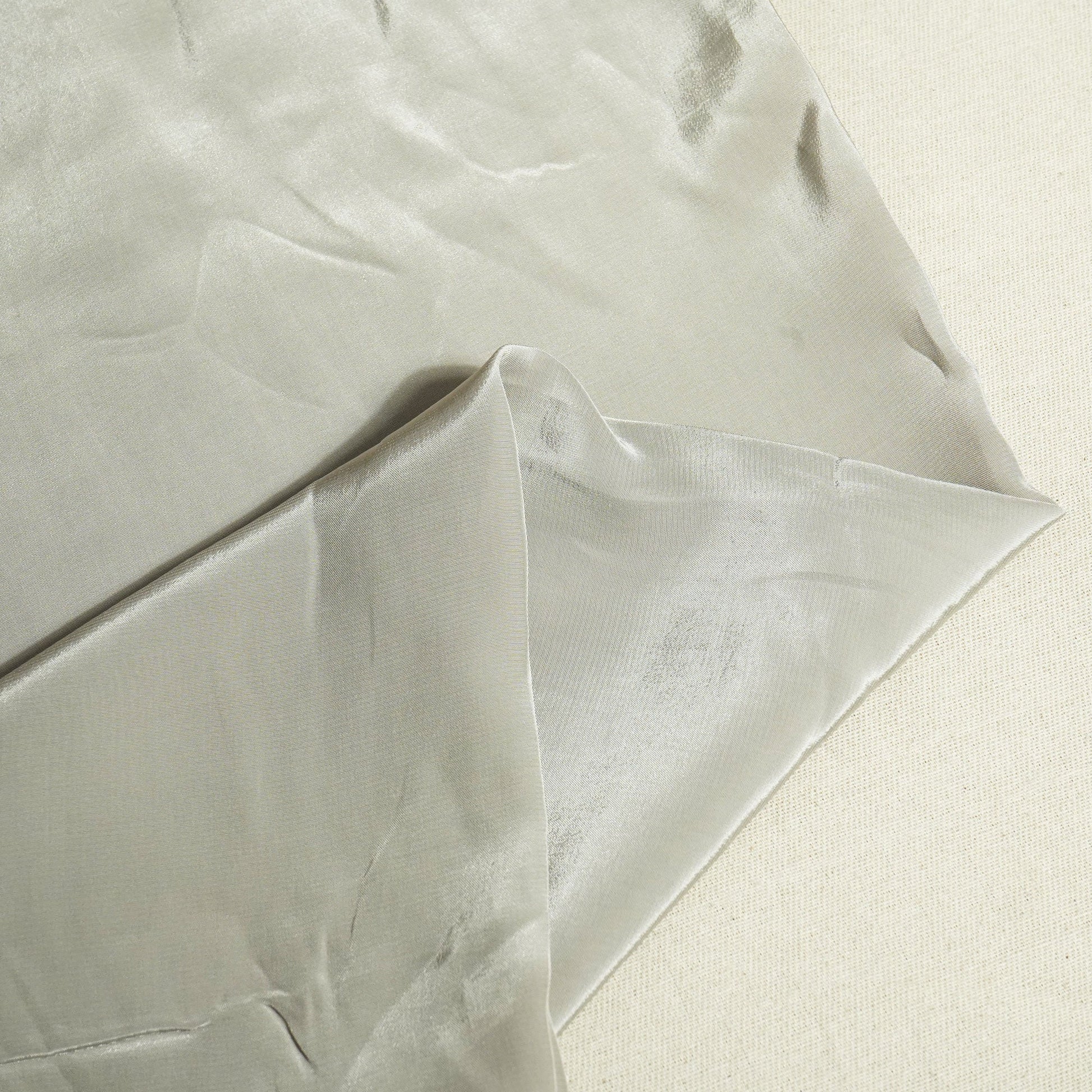 Light Grey Solid Natural Crepe Fabric GT-24484