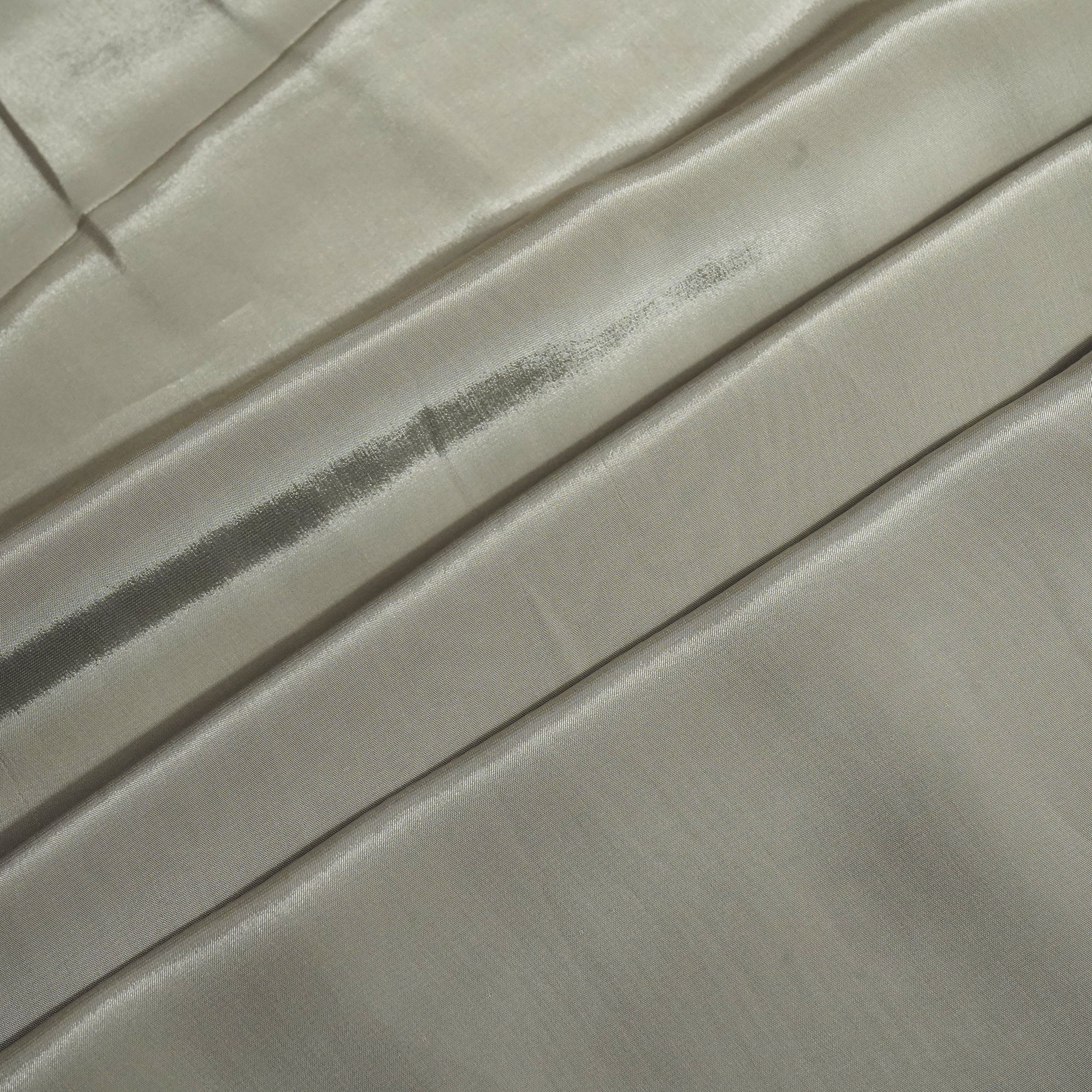 Light Grey Solid Natural Crepe Fabric GT-24484