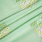 Sea Green Sequins Thread Embroidery Chanderi Fabric WI-24490