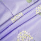 Purple Sequins Thread Embroidery Chanderi Fabric WI-24495
