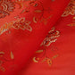 Light Orange & Red Shaded Floral Print Organza Fabric MT-28245