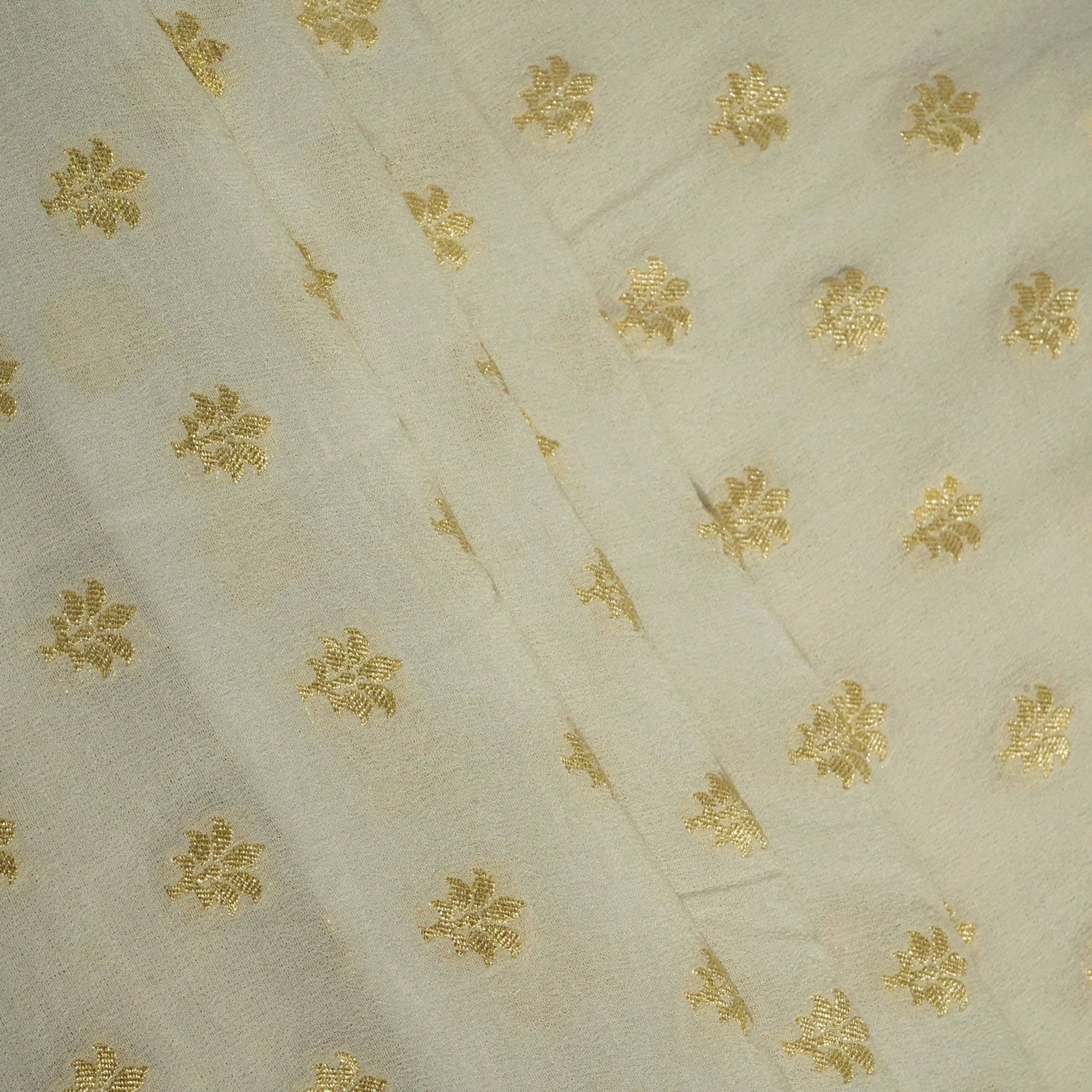 White Dyeable Georgette Khaddi Fabric KRE-24500