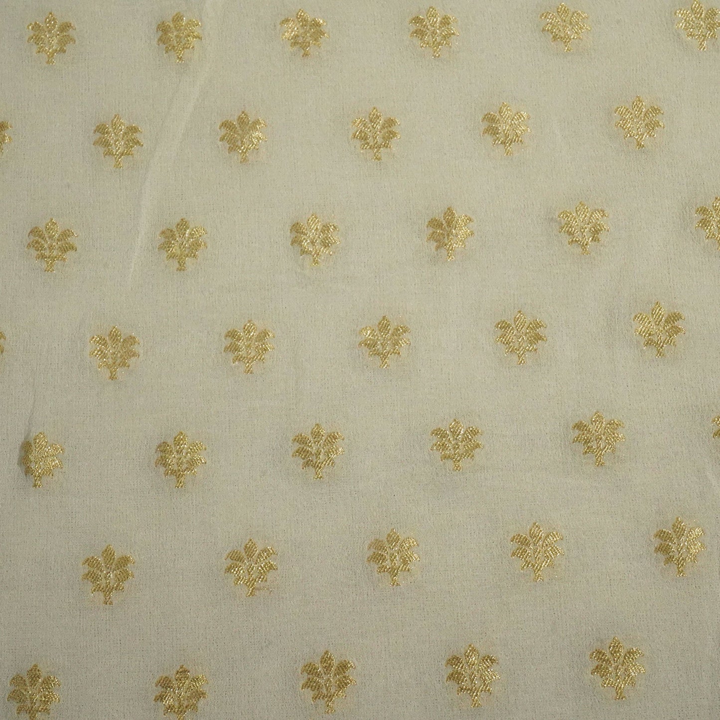 White Dyeable Georgette Khaddi Fabric KRE-24500