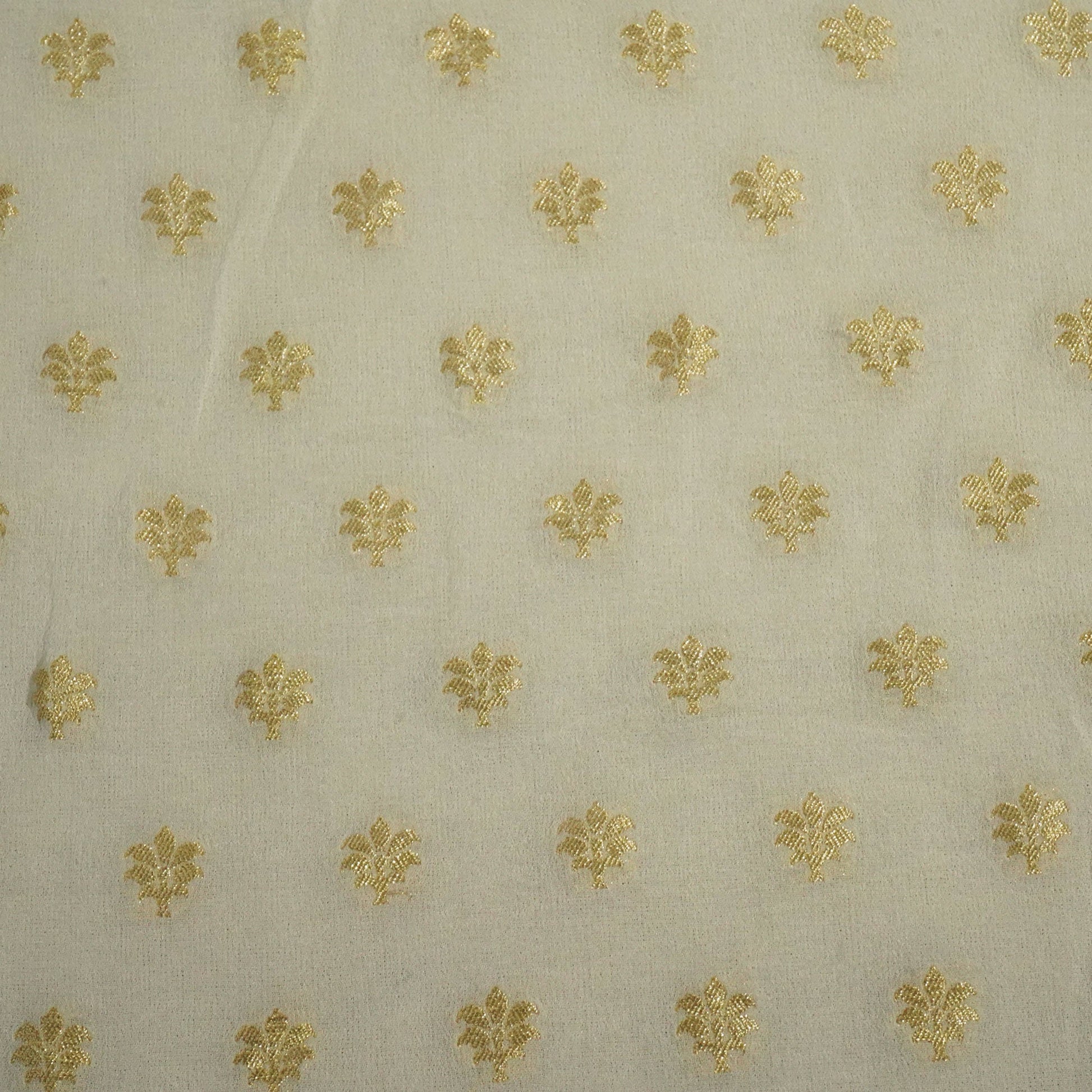White Dyeable Georgette Khaddi Fabric KRE-24500