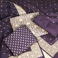 Navy Blue Jaal (Top-Cotton,Bottom-Cotton,Dupatta-Chanderi) Suit Set Jaal Cotton Chanderi Fabric KMH-24518  