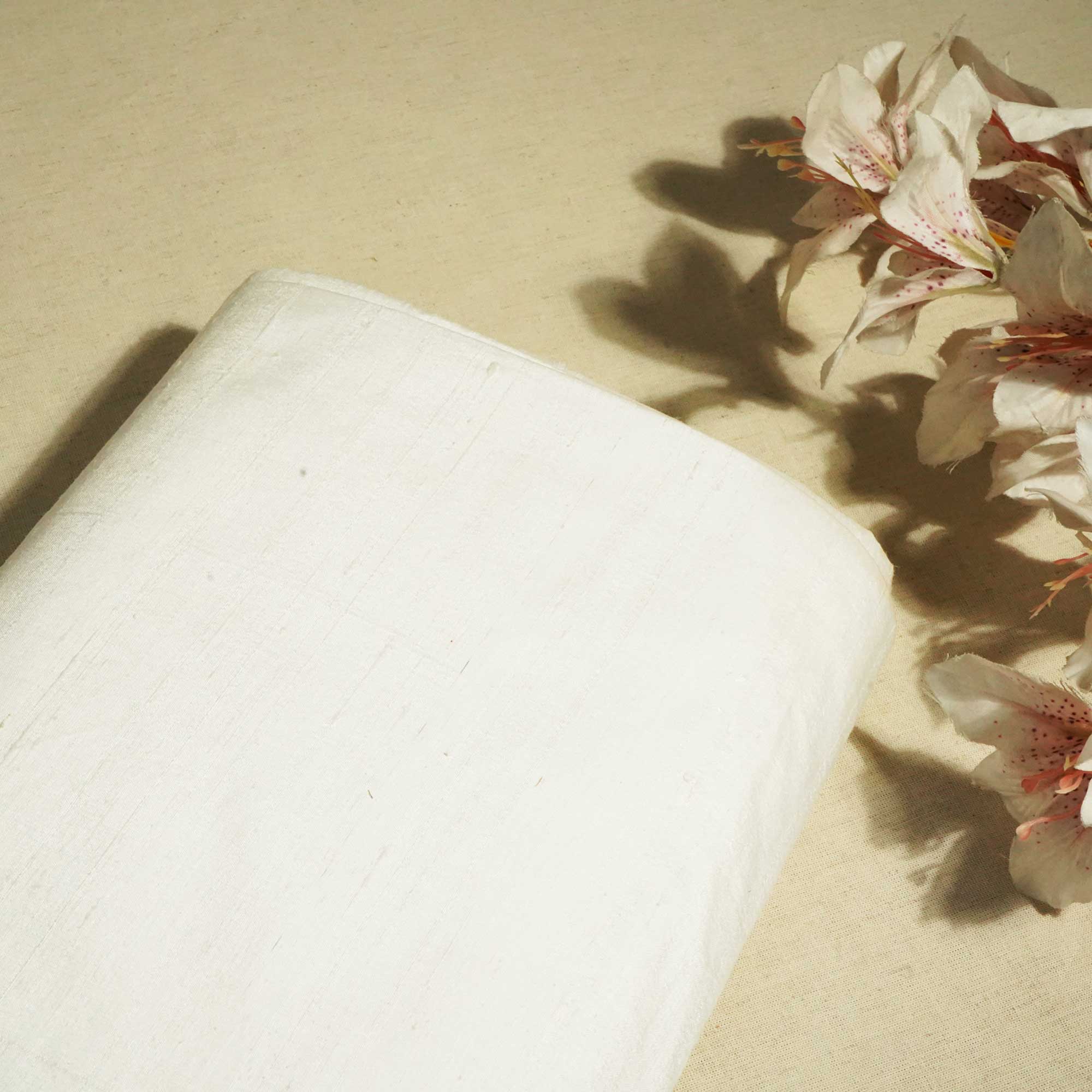 White Tusser Silk Fabric HNA-24540 
