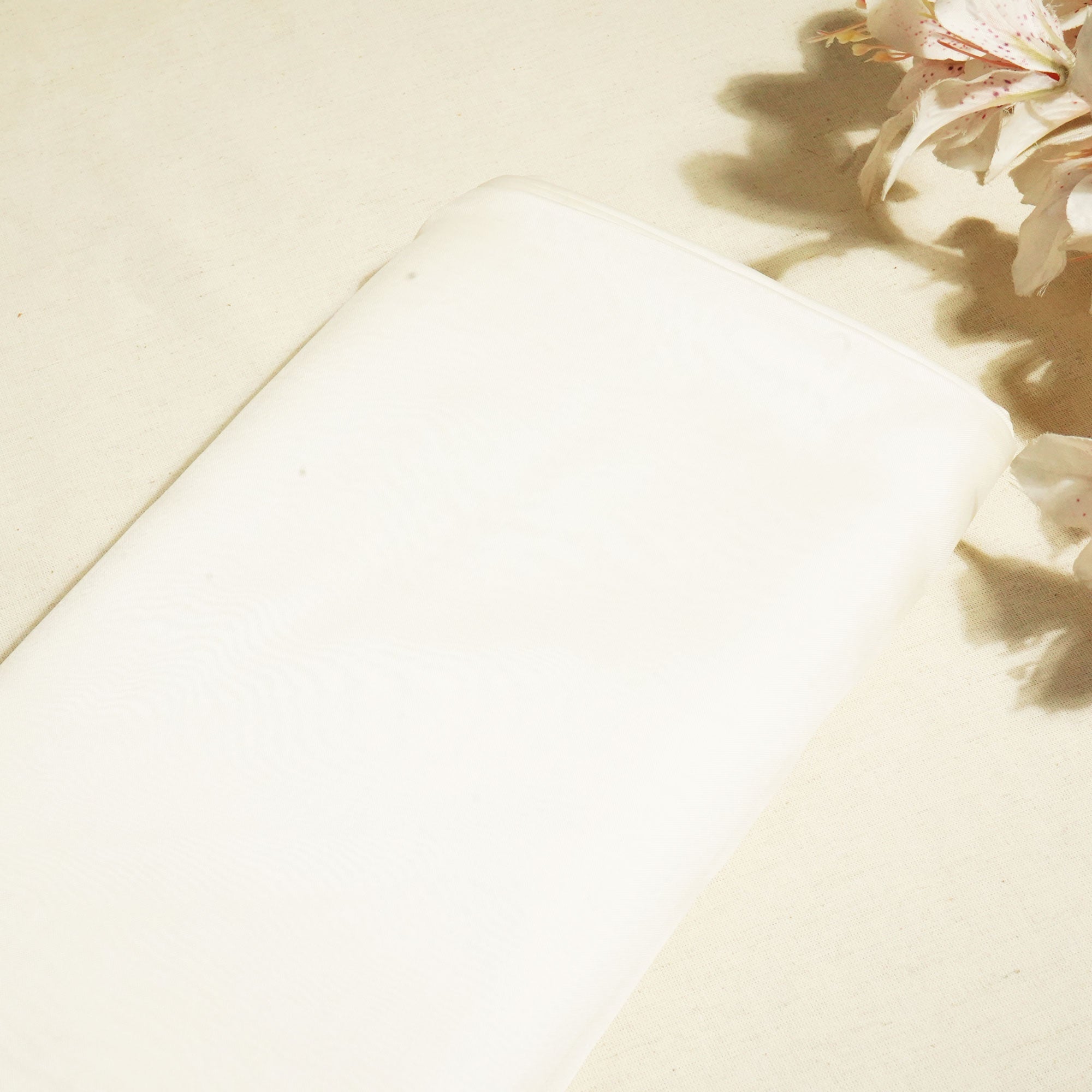 White Organza Silk Fabric HNA-24543