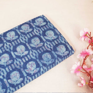 Indigo Dabu Print Cotton Fabric NC-24555