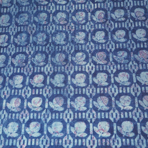Indigo Dabu Print Cotton Fabric NC-24555