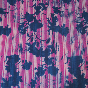 Pink & Indigo Dabu Print Cotton Fabric NC-24562