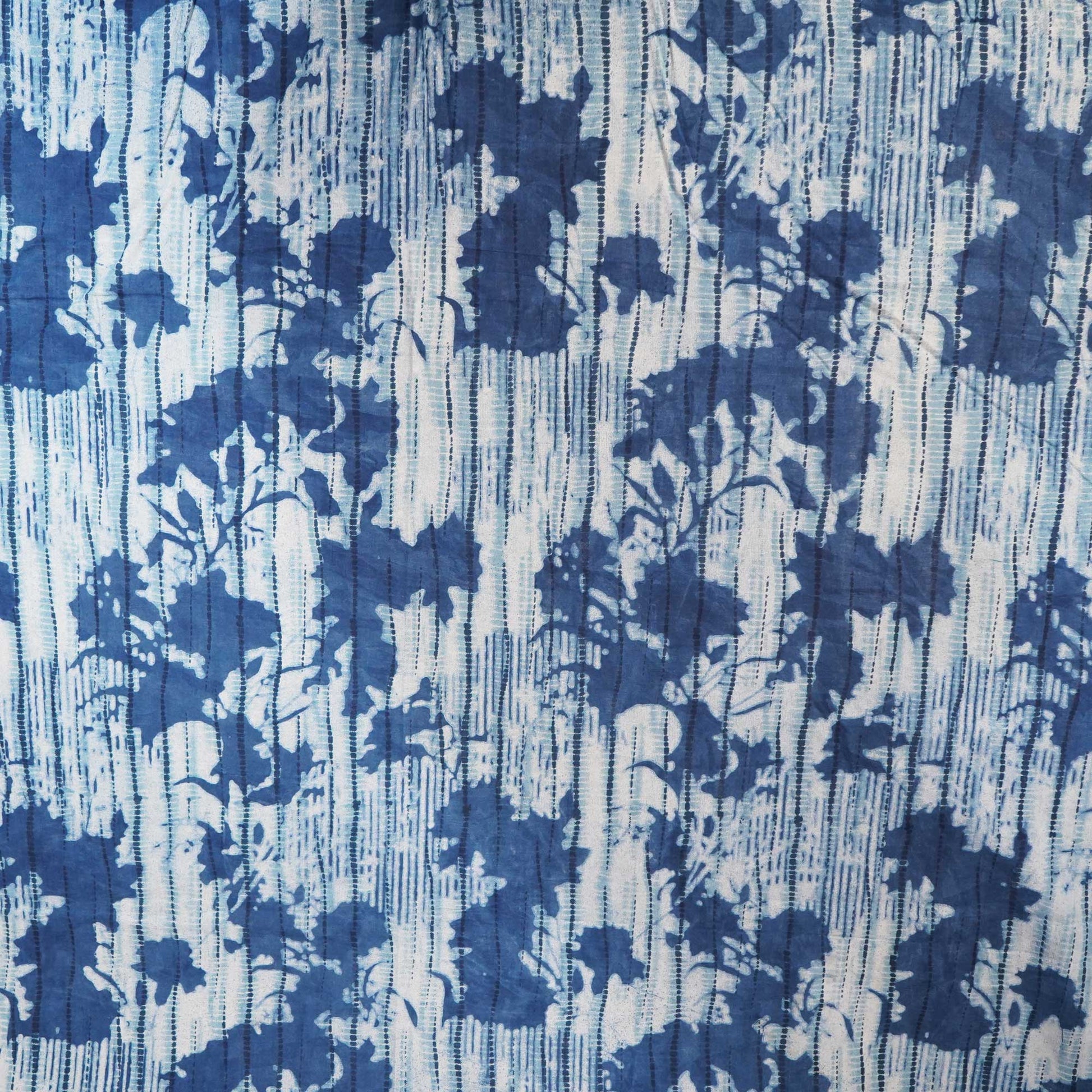 Indigo & White Dabu Print Cotton Fabric NC-24563