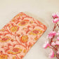 Peach Dabu Print Cotton Fabric NC-24566