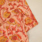 Peach Dabu Print Cotton Fabric NC-24566