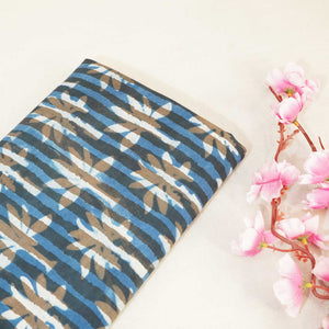 Indigo & White Jahota Print Cotton Fabric NC-24569