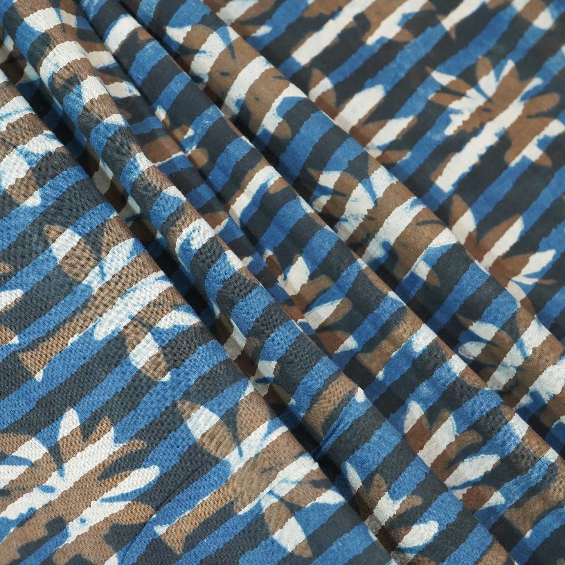 Indigo & White Jahota Print Cotton Fabric NC-24569