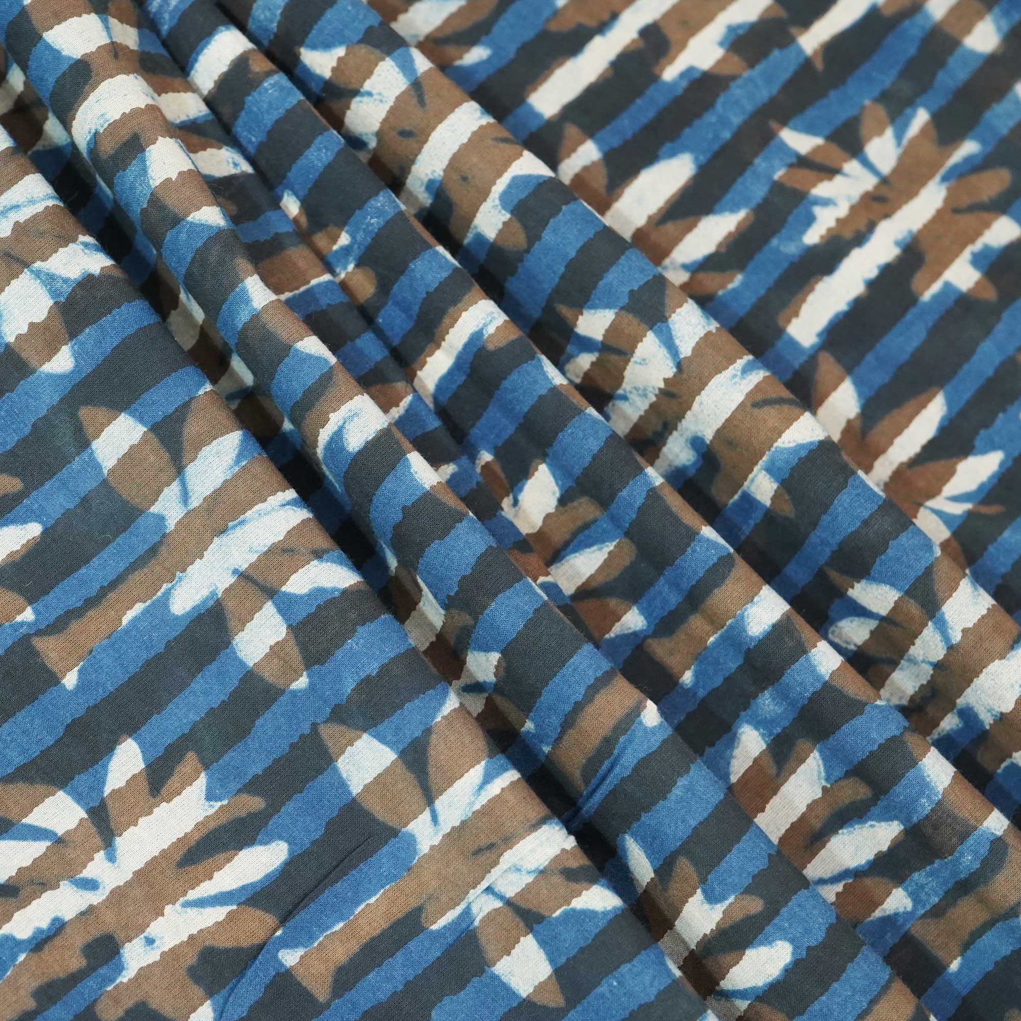 Indigo & White Jahota Print Cotton Fabric NC-24569